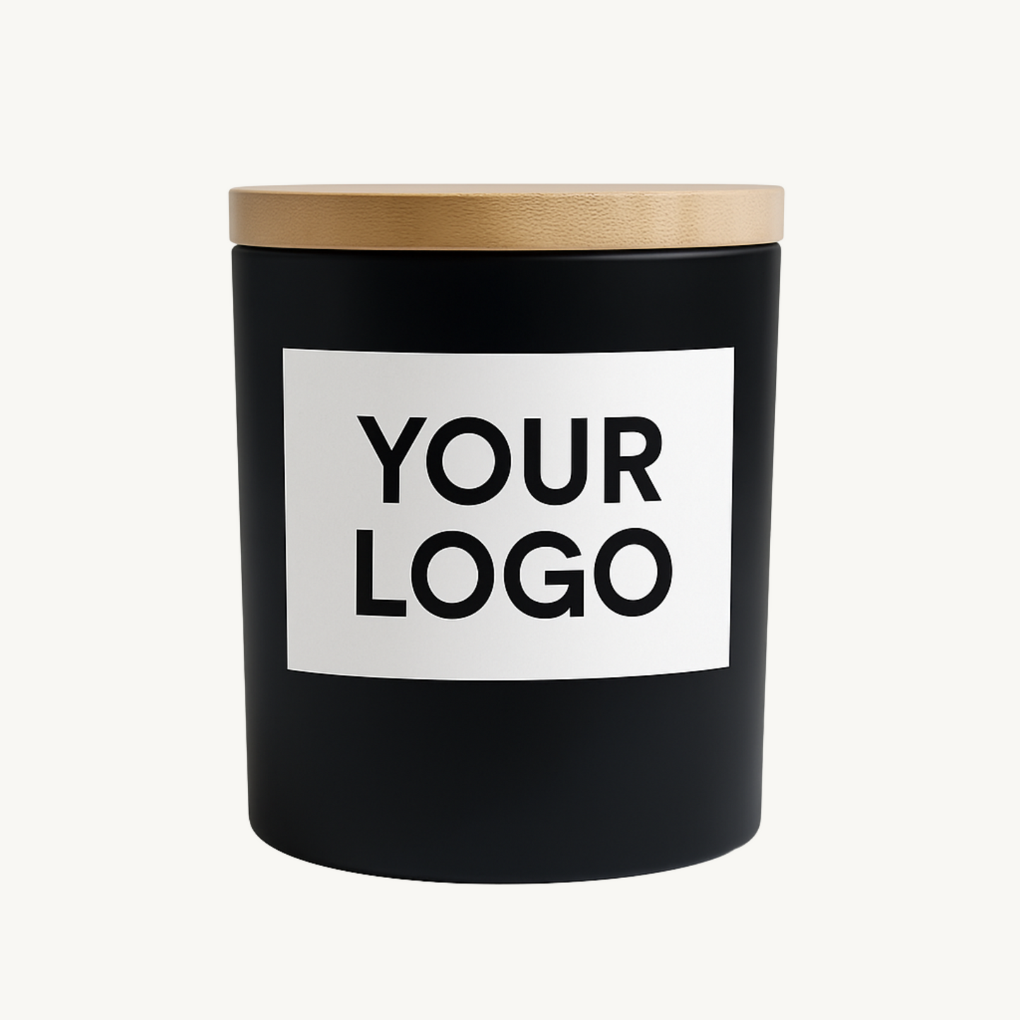 10 oz Matte Black Jar Coconut Candle (Unlabeled or Custom Label + Engraving)