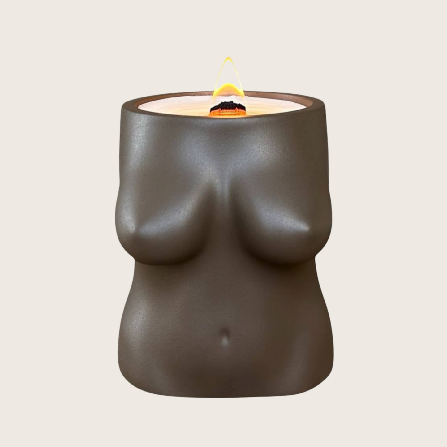 Woman Body Concrete Coconut Scented Candle