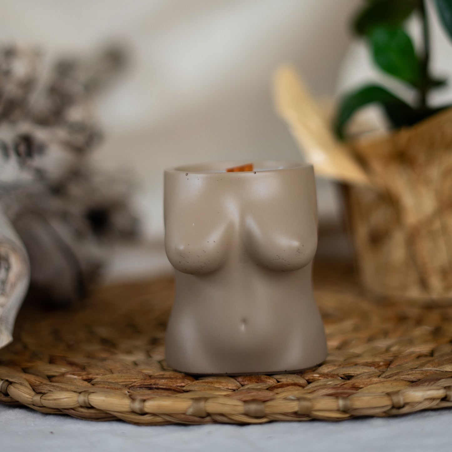 Woman Body Concrete Soy Scented Candle