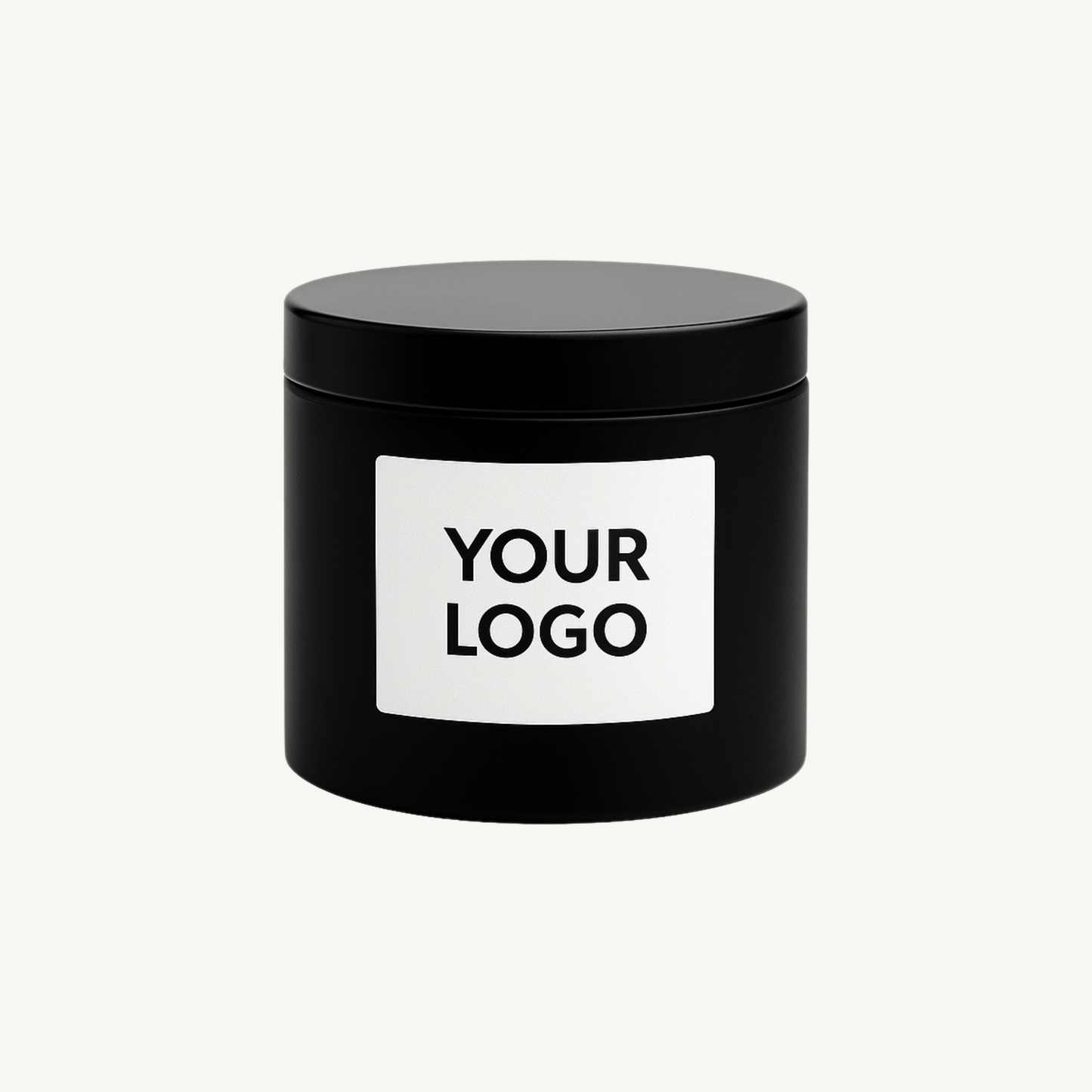 4oz Black - Straight Sided - Tin Coconut Candle (Unlabeled or Custom Label)
