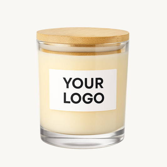10 oz Glass Jar Coconut Candle (Unlabeled or Custom Label + Engraving)