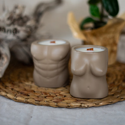 Woman Body Concrete Soy Scented Candle