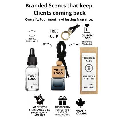 Custom Branded Car Fragrance Gift Set - Car Diffuser 10 ml + Refill 30 ml - fully customizable